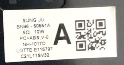 KIT DE BOCINAS PARA TV SAMSUNG ( 2 PZ ) / NUMERO DE PARTE BN96-50551A / BN63-18623X / BN63-18625X / BN9650551A /50551A / MODELO 65Q80T - Imagen 2